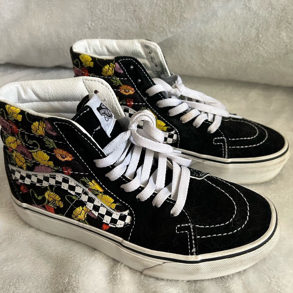 Platform High Top Flower Vans